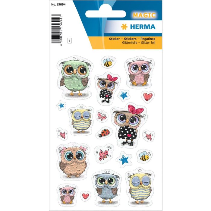 HERMA наклейки Euli & Friends 21 MAGIC наклейка с эффектом блеска для маленьких и взрослых