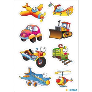 Транспортные средства HERMA с забавными виляющими глазами