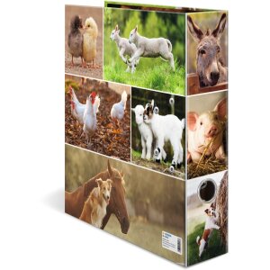 HERMA Motiv-Ordner A4 Animals Bauernhoftiere bunt