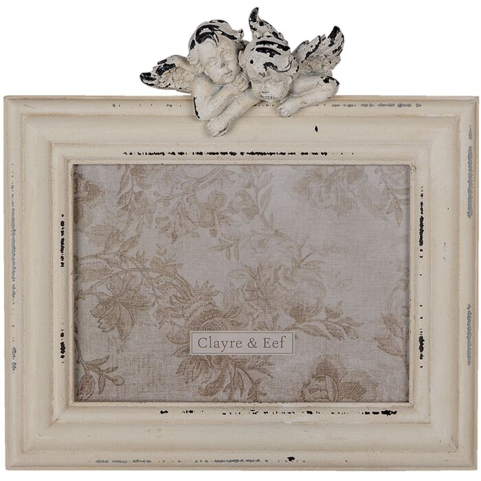 Clayre & Eef Fotorahmen 2F0879 weiß 24x5x24 cm 13x18 cm