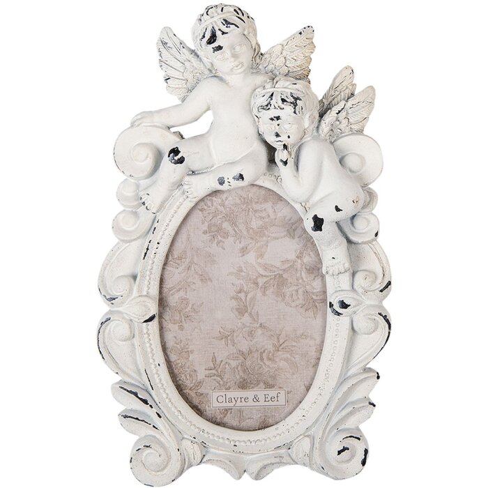 Clayre & Eef Fotorahmen 2F0890 weiß 14x3x23 cm 9x13 cm