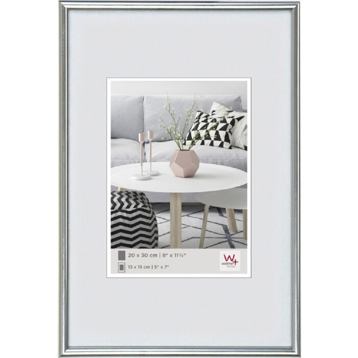Пластиковая рамка GALERIA 15x20 см - серебро