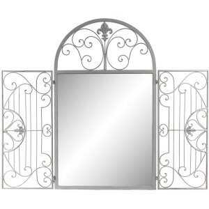 Clayre & Eef 52S261 Настенное зеркало 61x3x103 см серое