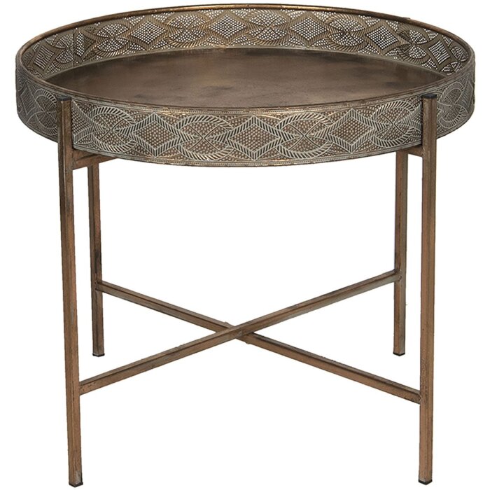 Clayre & Eef 5Y0756 Боковой столик медного цвета Ø 60x50 см