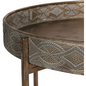 Clayre & Eef 5Y0756 Боковой столик медного цвета Ø 60x50 см