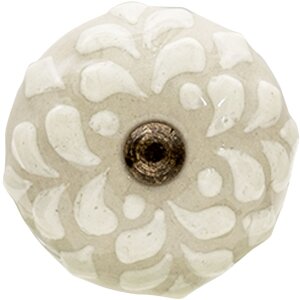 Clayre & Eef 64877 Набор дверных ручек из 4 бежевых Ø 4x3 см