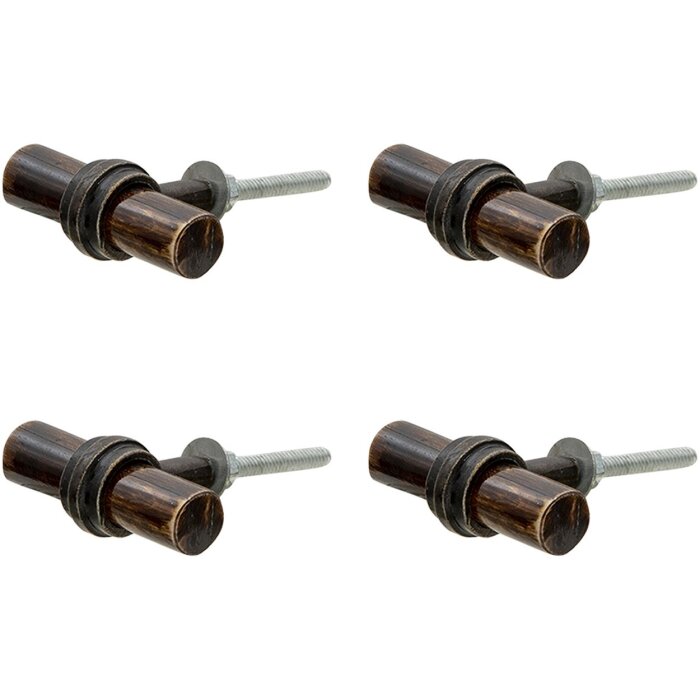 Clayre & Eef 64895 Дверная ручка набор из 4 коричневых 5x3x2 см