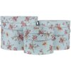 Clayre & Eef 65008 Шляпная коробка Набор из 3 синих Ø 23x19 см Ø 20x16 см Ø 17x14 см