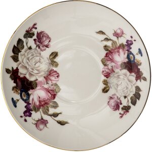 Clayre & Eef 6CE1290 Кофейная чашка с блюдцем белая 200 мл