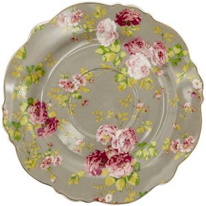 Clayre & Eef 6CE1294 Кофейная чашка с блюдцем зеленая, белая 200 мл