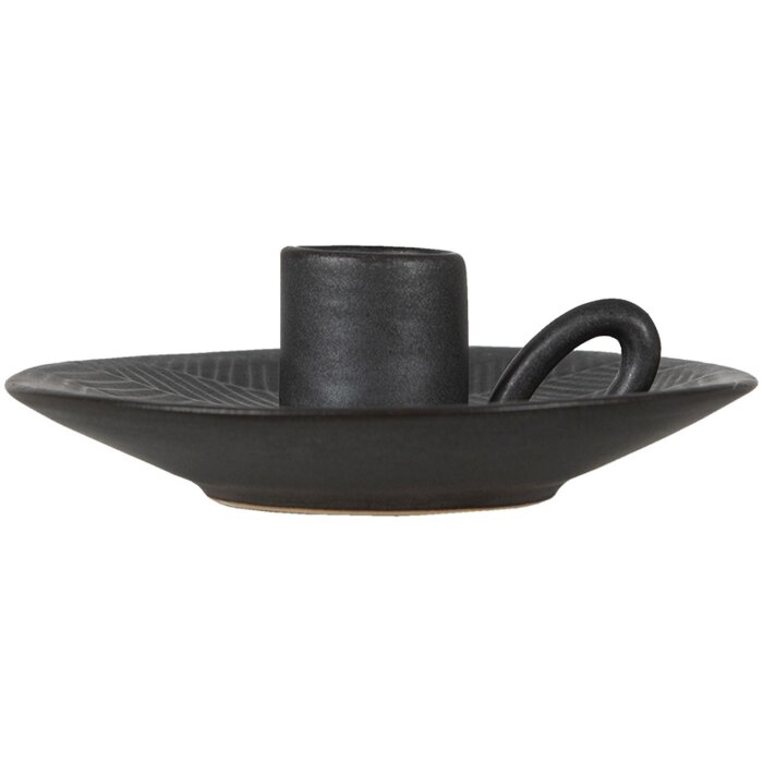 Clayre & Eef 6CE1299 Подсвечник серый Ø 13x4 см