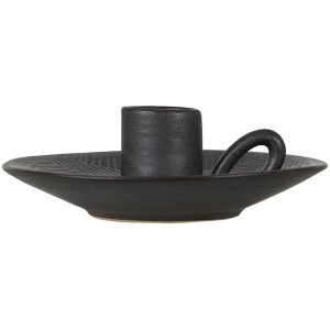 Clayre & Eef 6CE1299 Подсвечник серый Ø 13x4 см