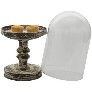 Clayre & Eef 6GL3011L Стеклянная банка-колокол серого...