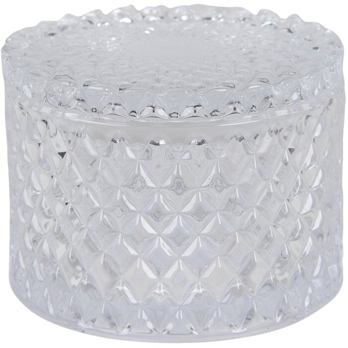 Clayre & Eef 6GL3391 Бонбоньерка с крышкой Прозрачная Ø 11x8 см