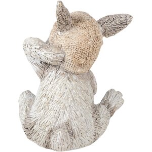 Clayre & Eef 6PR3493 Декоративный кролик серый 11x9x13 см