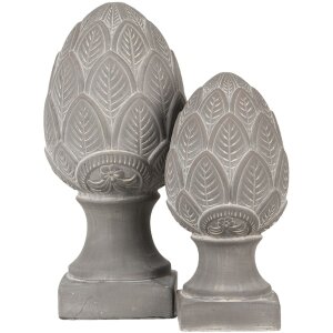 Clayre & Eef 6TE0398L Декоративная сосновая шишка серая Ø 16x33 см