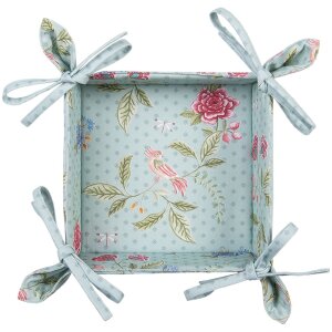 Clayre & Eef BLW47 Корзина для хлеба синяя 35x35x8 см