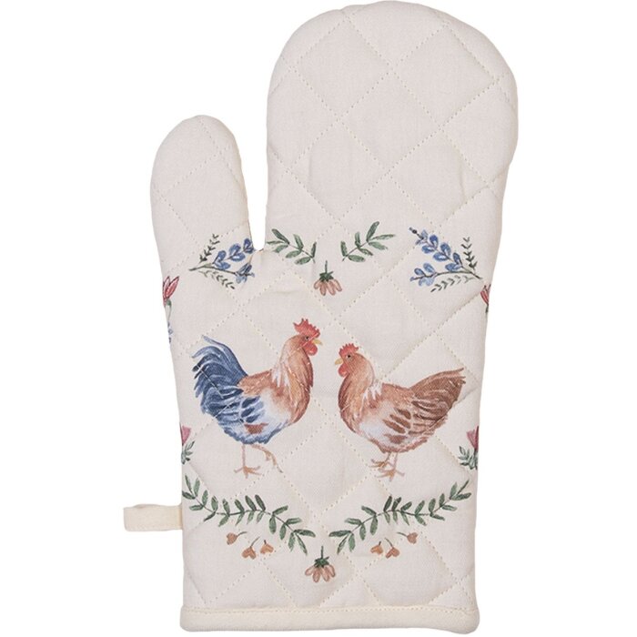 Clayre & Eef CAR44 Перчатки для духовки бежевые 18x30 см