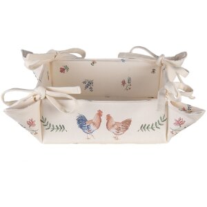 Clayre & Eef CAR47 Корзина для хлеба бежевая 35x35x8 см