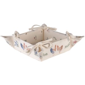 Clayre & Eef CAR47 Корзина для хлеба бежевая 35x35x8 см