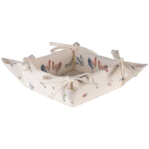 Clayre & Eef CAR47 Корзина для хлеба бежевая 35x35x8 см