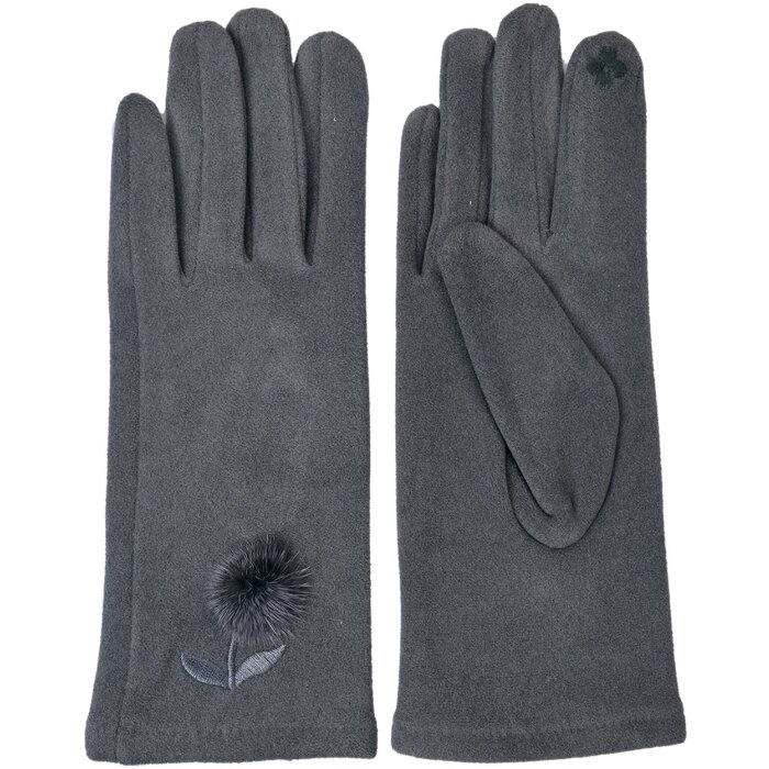 Clayre & Eef JZGL0038 Перчатки зимние серые 8x24 см