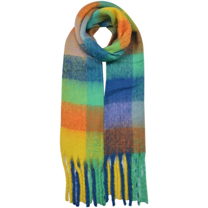 Clayre & Eef JZSC0615BL Шарф зимний женский синий 35х210 см