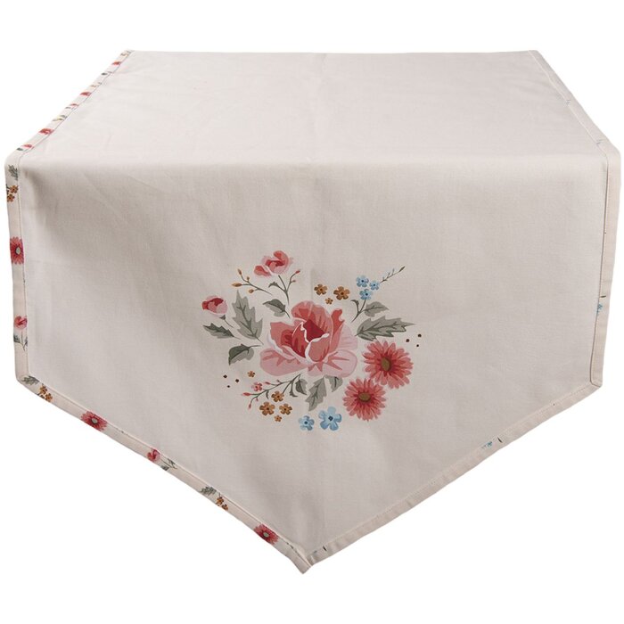 Clayre & Eef LRC65 Настольная скатерть бежевая 50x160 см