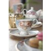 Clayre & Eef PECKS-2 Кофейная чашка с блюдцем Белая, голубая 200 мл