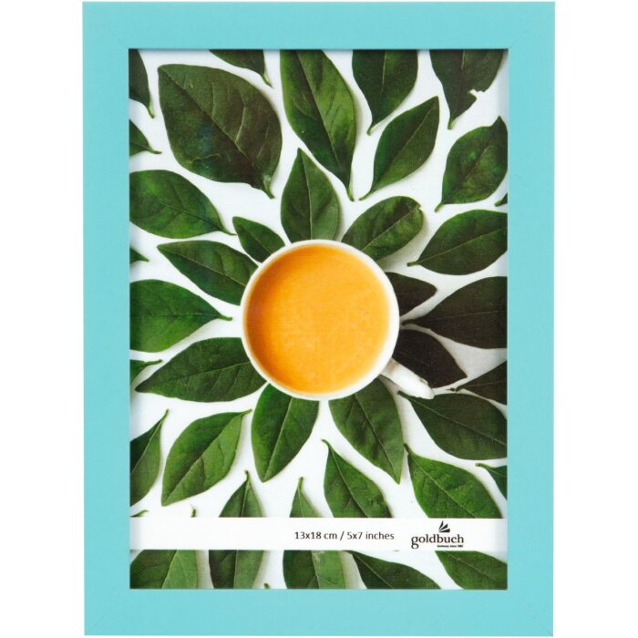 Goldbuch Bilderrahmen Summer Türkis 13x18 cm MDF Holzrahmen mit Aufsteller