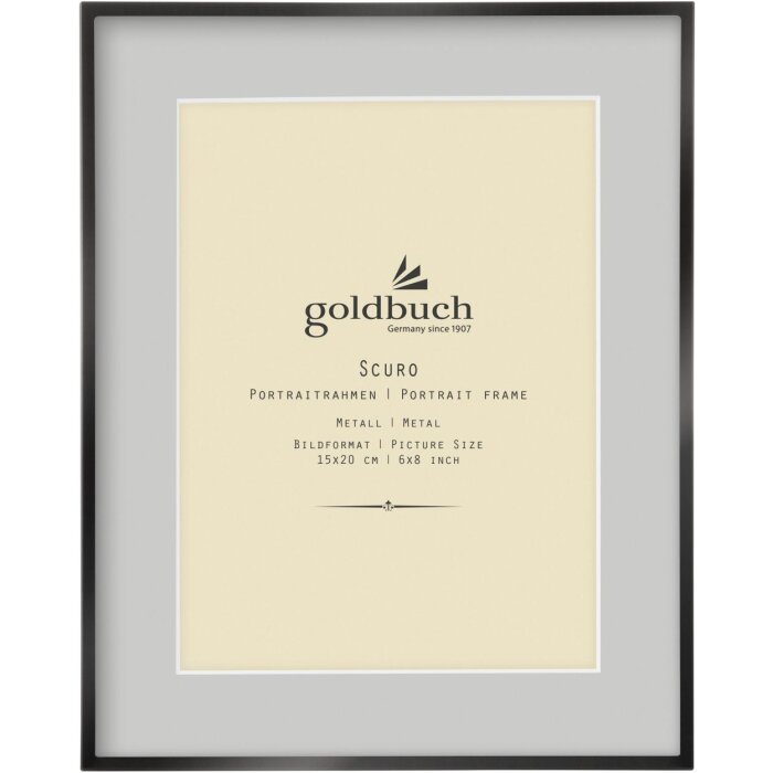 Металлическая фоторамка Goldbuch Scuro black с пассатижами 15x20 см