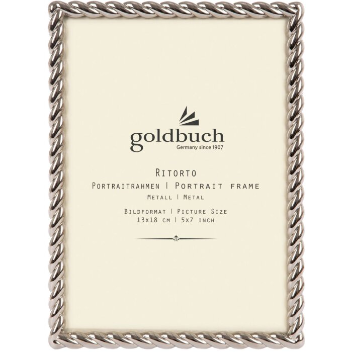 Goldbuch Metall Bilderrahmen Ritorto 13x18 cm silber glänzend