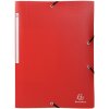 Exacompta Sammelmappe 3 Klappen Gummizug PP 400µ blickdicht A4 mit Rückenetikett