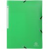 Exacompta Sammelmappe 3 Klappen Gummizug PP 400µ blickdicht A4 mit Rückenetikett