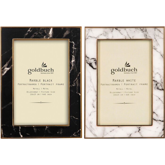 Goldbuch Metall-Portraitrahmen Marble 10x15 cm und 13x18 cm