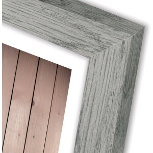ZEP Holzrahmen Nelson 40x60 cm grau MDF Flachprofil mit Rillenstruktur