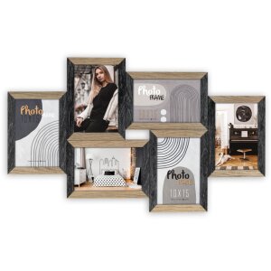 Фотогалерея ZEP Верчелли черный 6 фото 10x15 см (54x33 см)