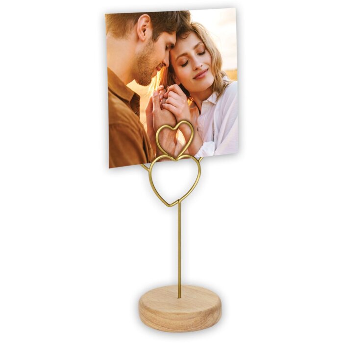 ZEP Fotohalter Marzia 6x16 cm Holzfuß mit Metall-Clip