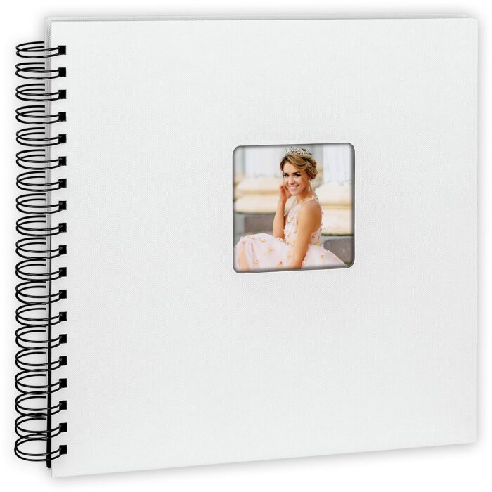 ZEP Spiralalbum Misty weiß 25x25 cm 50 schwarze Seiten