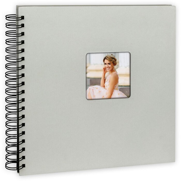 ZEP Spiralalbum Misty grau 25x25 cm 50 schwarze Seiten