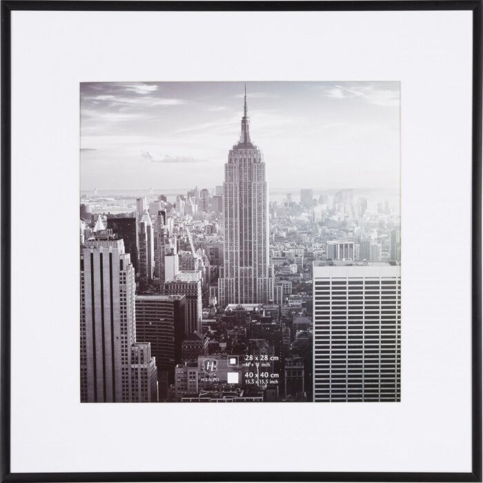 Henzo алюминиевая рама Manhattan black 40x40 см с пассатижами 30x30 см