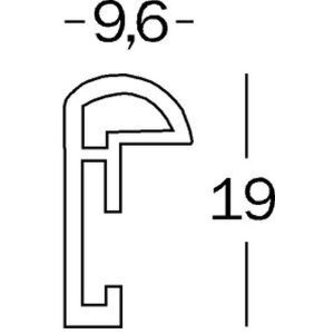 Пластиковая рамка Walther GALERIA 30x40 см серебристая