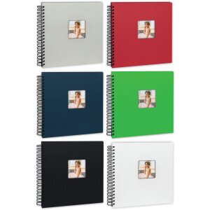 ZEP Spiralalbum Misty Papiereinband Fenster 50 schwarze Seiten 21x16 25x25 31x31