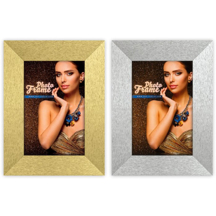 ZEP Holzrahmen Glam Gold Silber 10x15 cm bis 20x30 cm mit Aufsteller