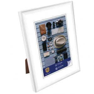 Kunststoffrahmen Napoli 13x18 cm weiß