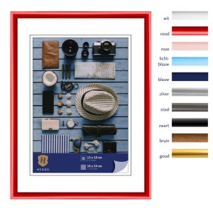 Kunststoffrahmen Napoli 18x24 cm rot