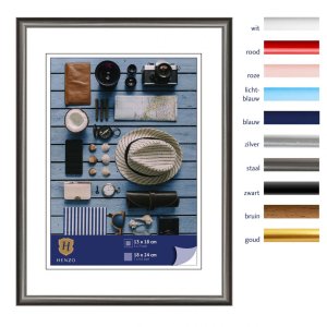 Kunststoffrahmen Napoli 18x24 cm stahl