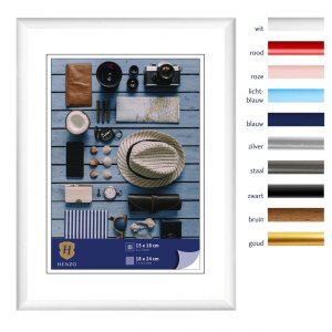 Kunststoffrahmen Napoli 18x24 cm weiß