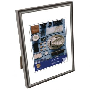 Henzo Kunststoffrahmen Napoli 20x30 cm stahlgrau Hoch- und Querformat