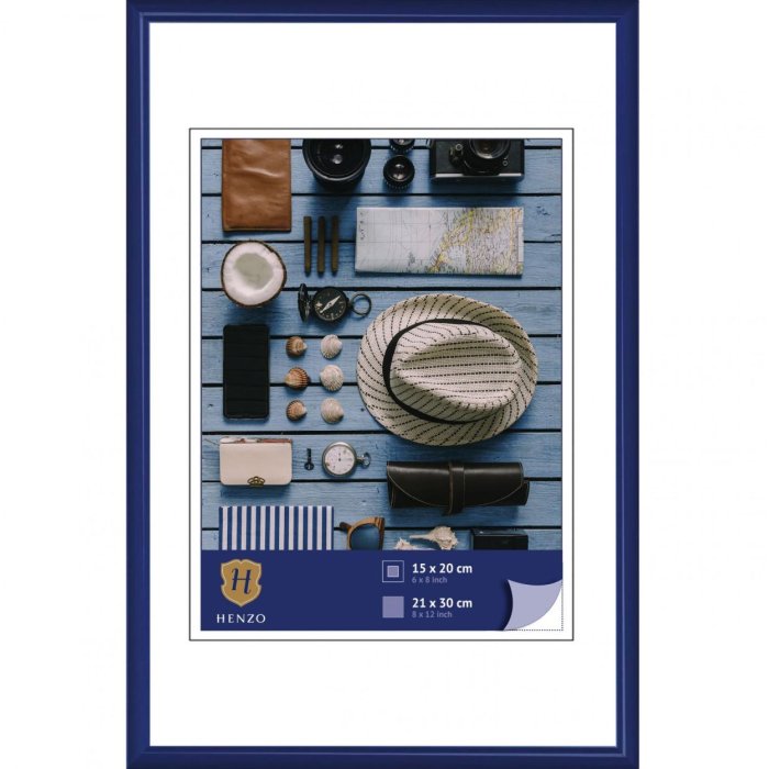 Henzo Kunststoff-Bilderrahmen Napoli 21x29,7 cm blau